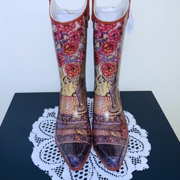 Corky’s Cowboy Boot Style Rubber Rain- - Picture 3 of 7